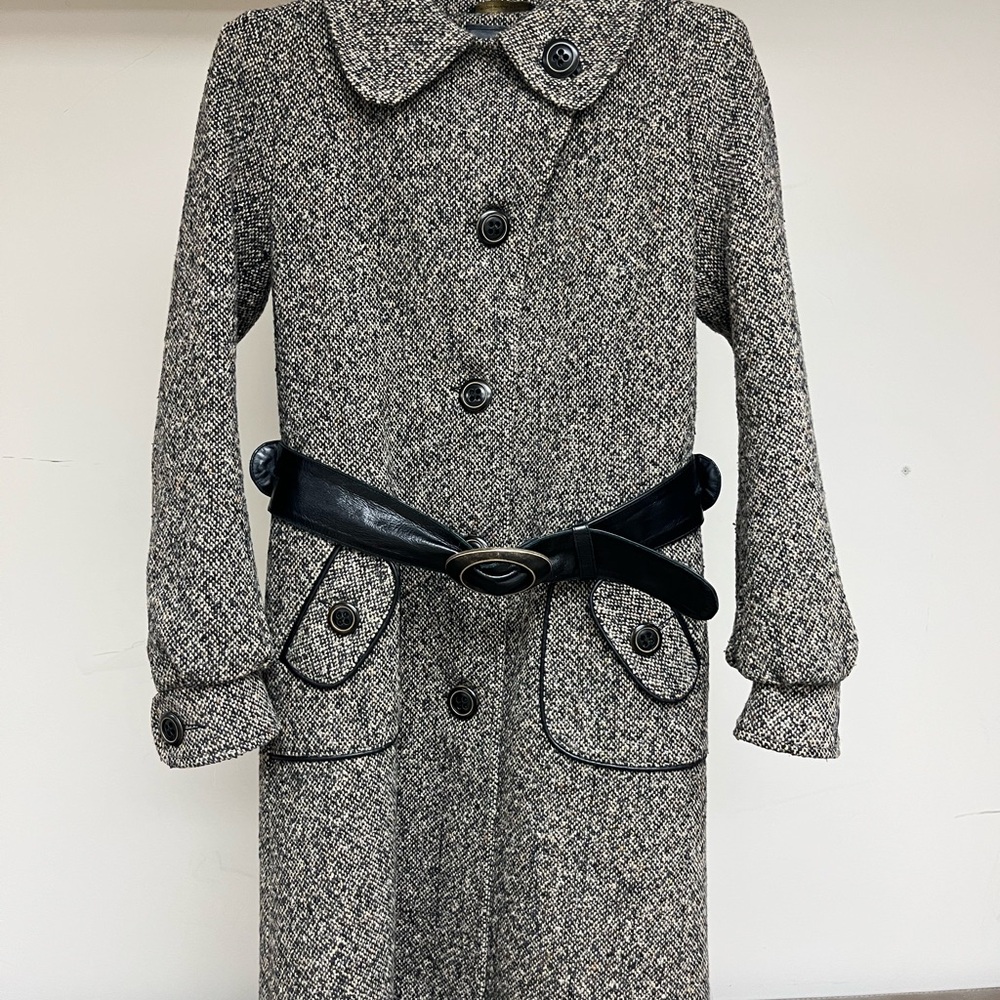 Mackage brown wool coat with belt